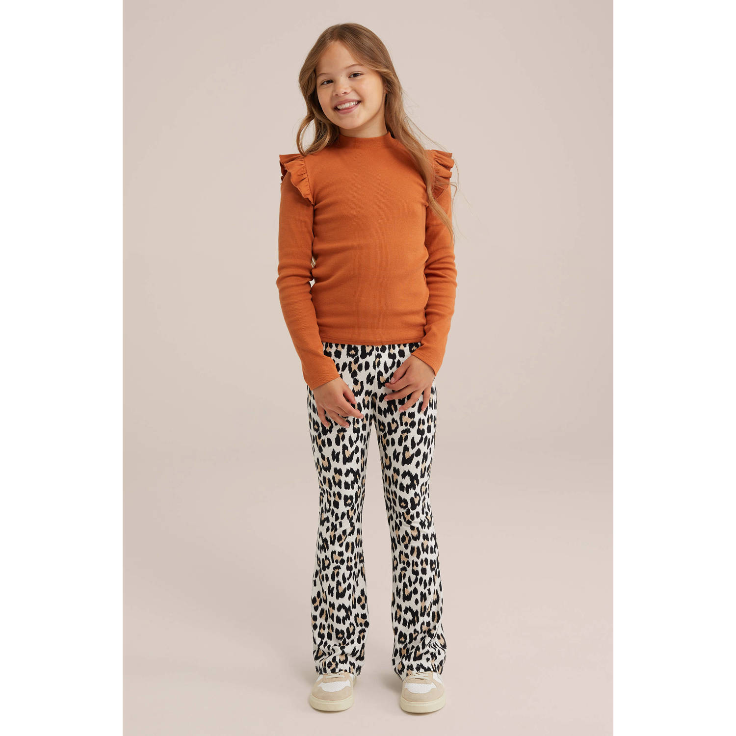 WE Fashion longsleeve donker oranje