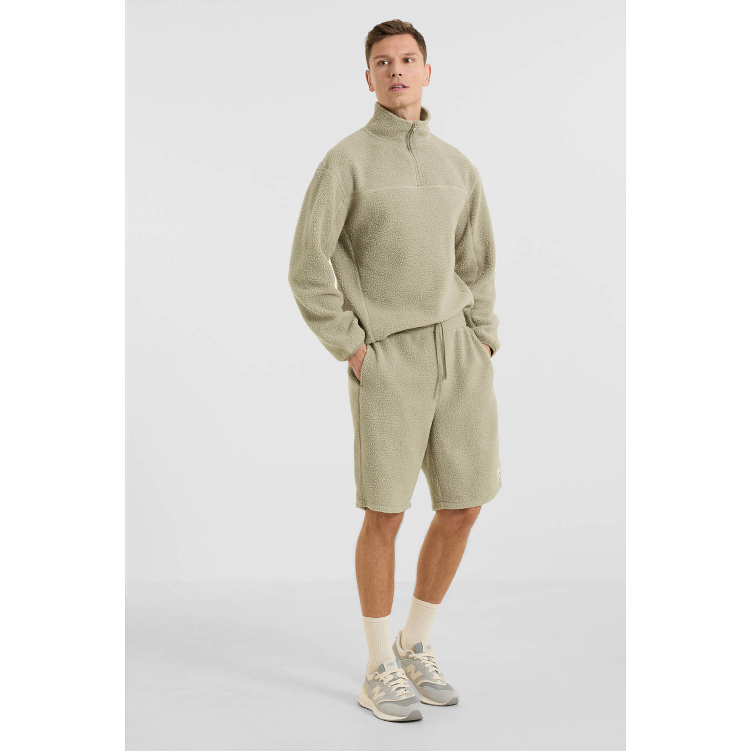 Anytime teddy fleece short khaki