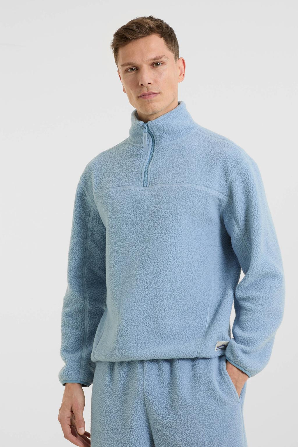 Anytime teddy schipperstrui blauw