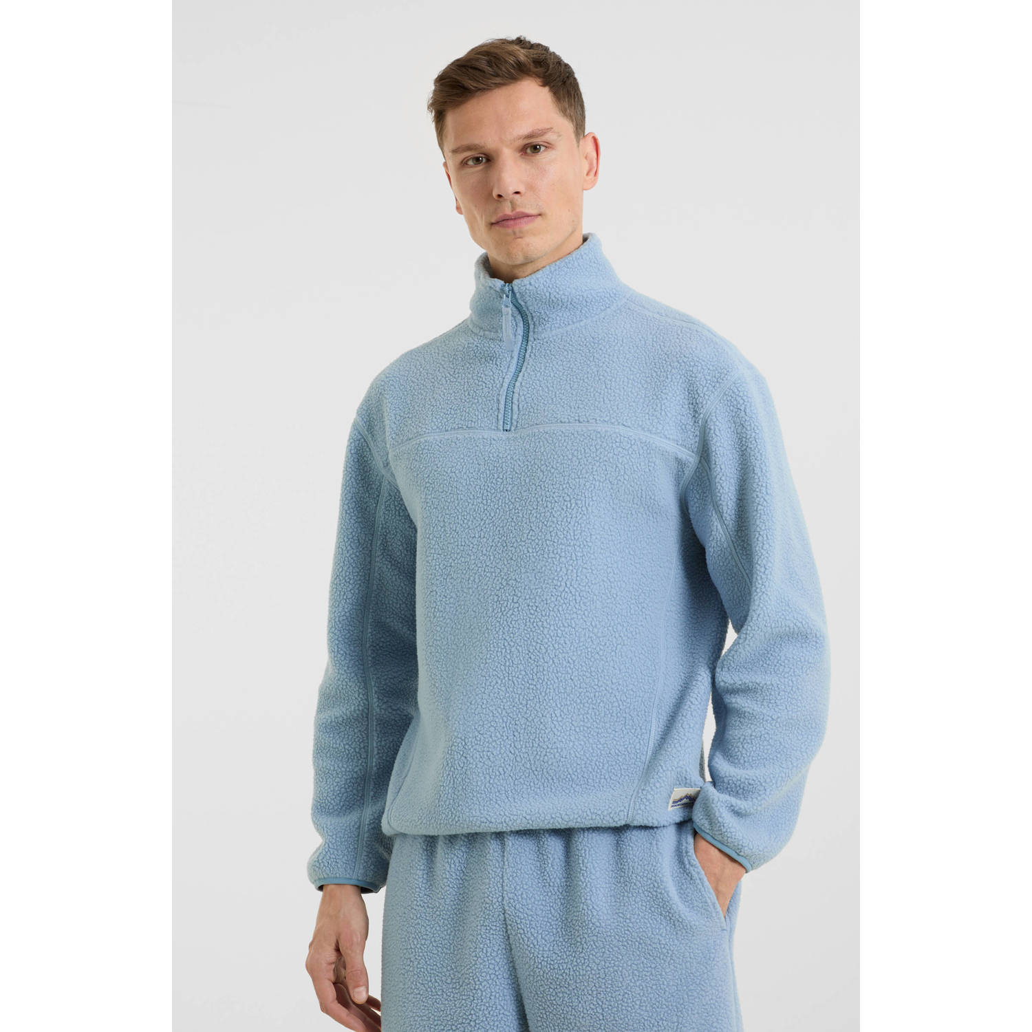 Anytime teddy schipperstrui blauw