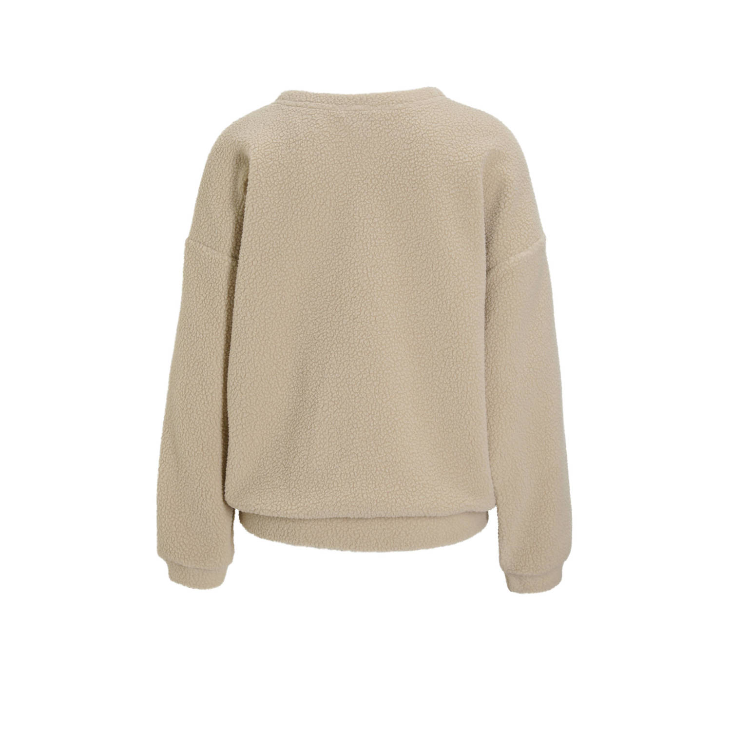 anytime teddy fleece trui beige