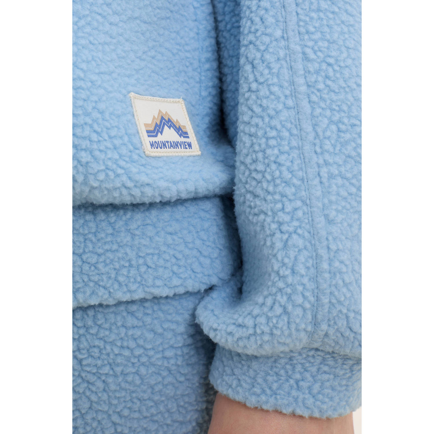 anytime teddy fleece trui lichtblauw