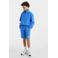 Anytime teddy fleece short blauw
