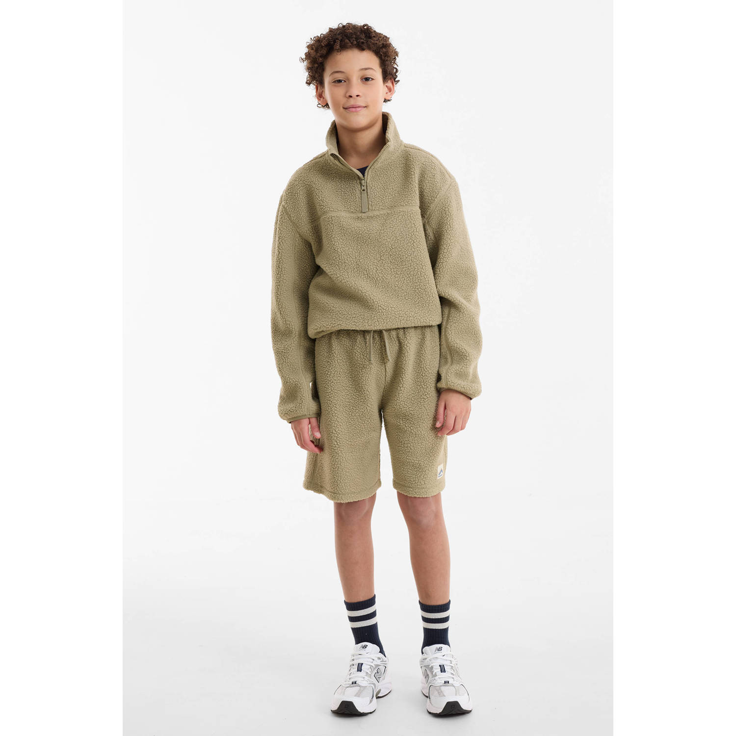 Anytime teddy fleece short khaki