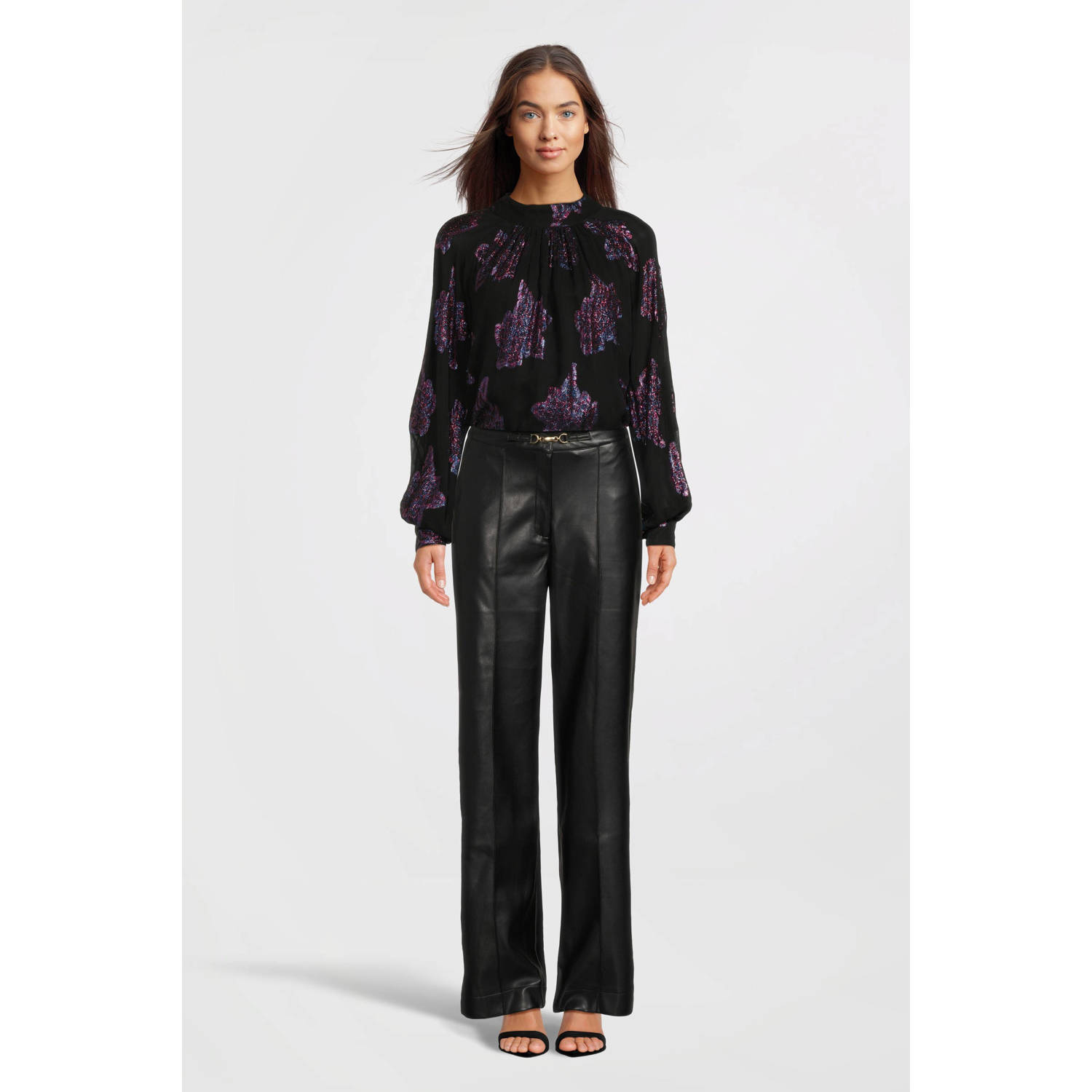 Aaiko Lange Mouw Top Clara VIS 311 Purple Dames