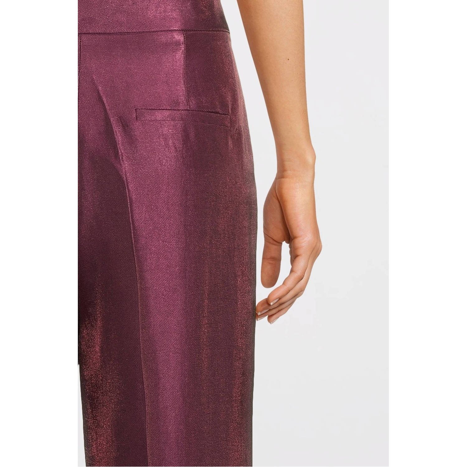Aaiko wide leg pantalon donkerrood paars