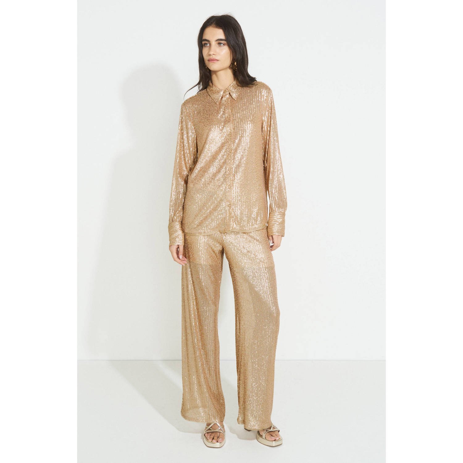 Ruby pailletten pantalon goud
