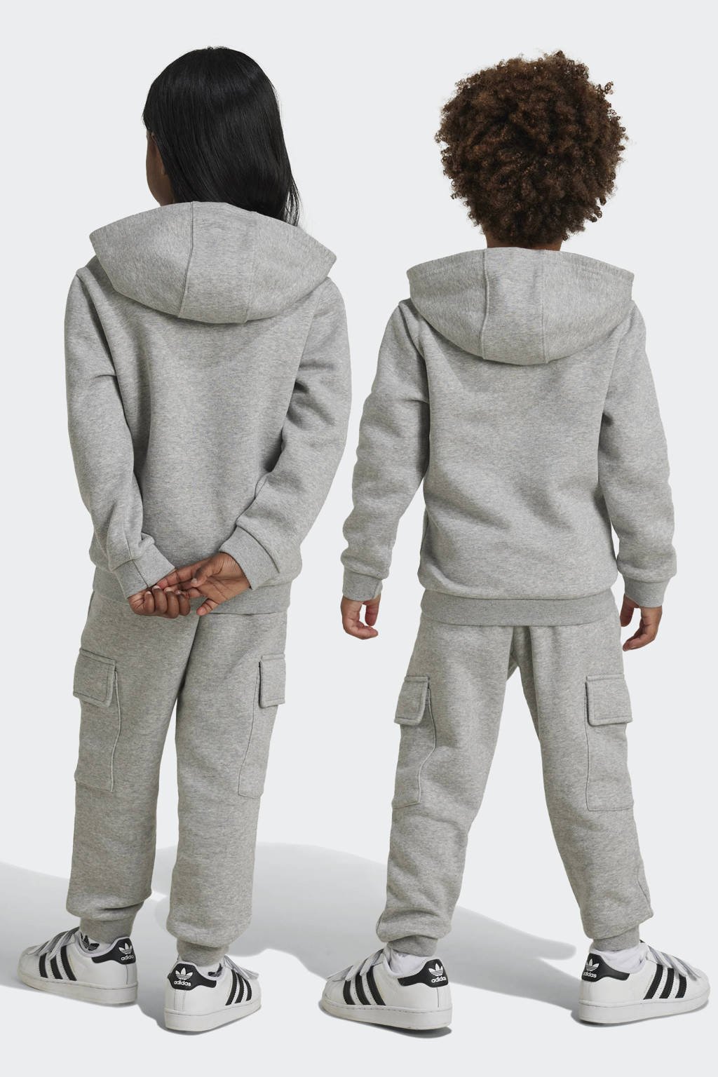 adidas Originals joggingpak grijs melange wehkamp