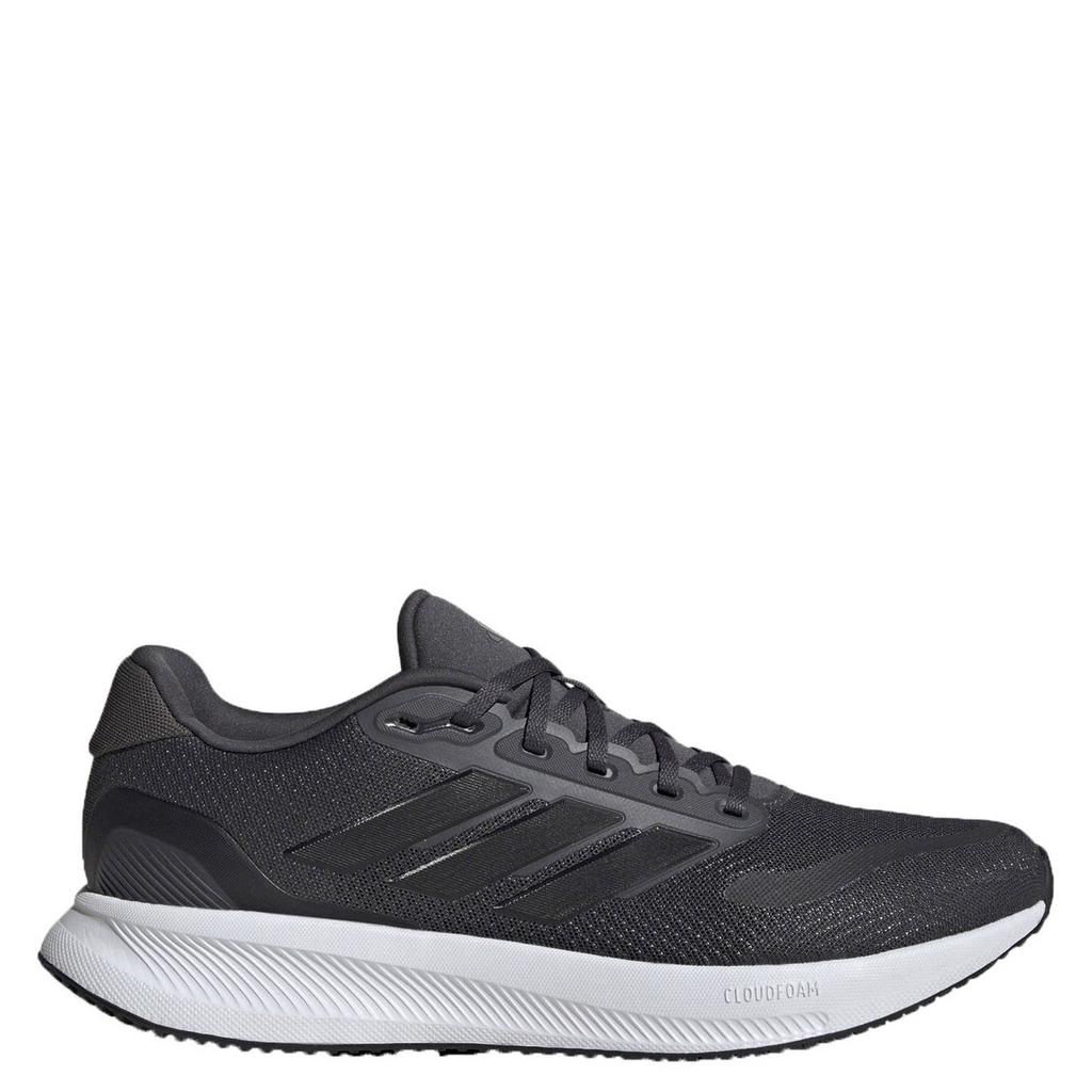 Grijs, zwart en witte heren adidas Performance Runfalcon 5 hardloopschoenen van mesh-pu/voering: mesh/voetbed: eva met veters
