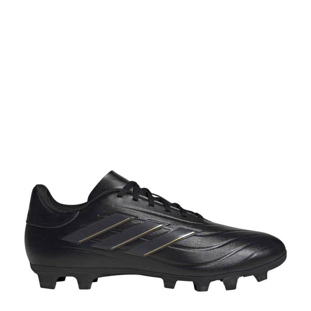 Zwart, antraciet en gouden heren adidas Performance Copa Pure 2 Club FxG senior voetbalschoenen kleurig van imitatieleer/voering: mesh/voetbed: eva