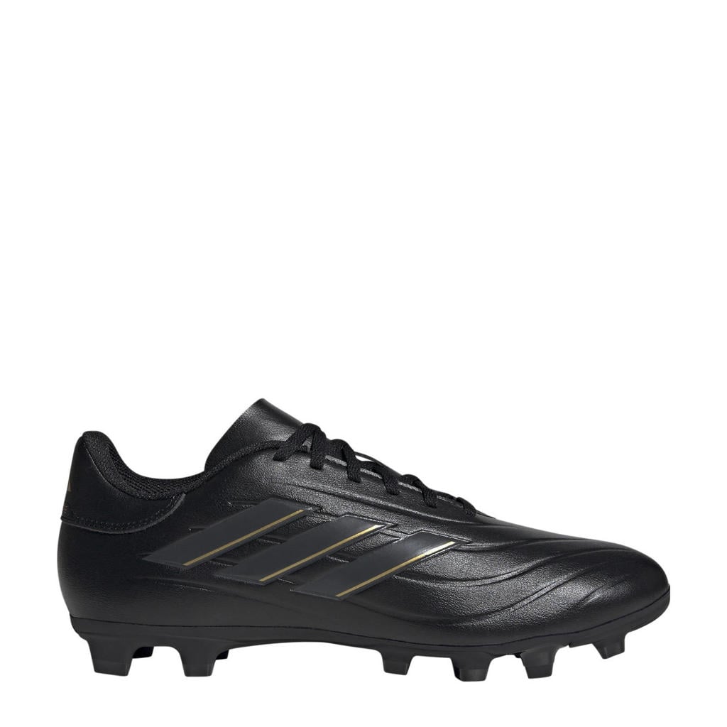 Zwart, antraciet en gouden heren adidas Performance Copa Pure 2 Club FxG senior voetbalschoenen kleurig van imitatieleer/voering: mesh/voetbed: eva