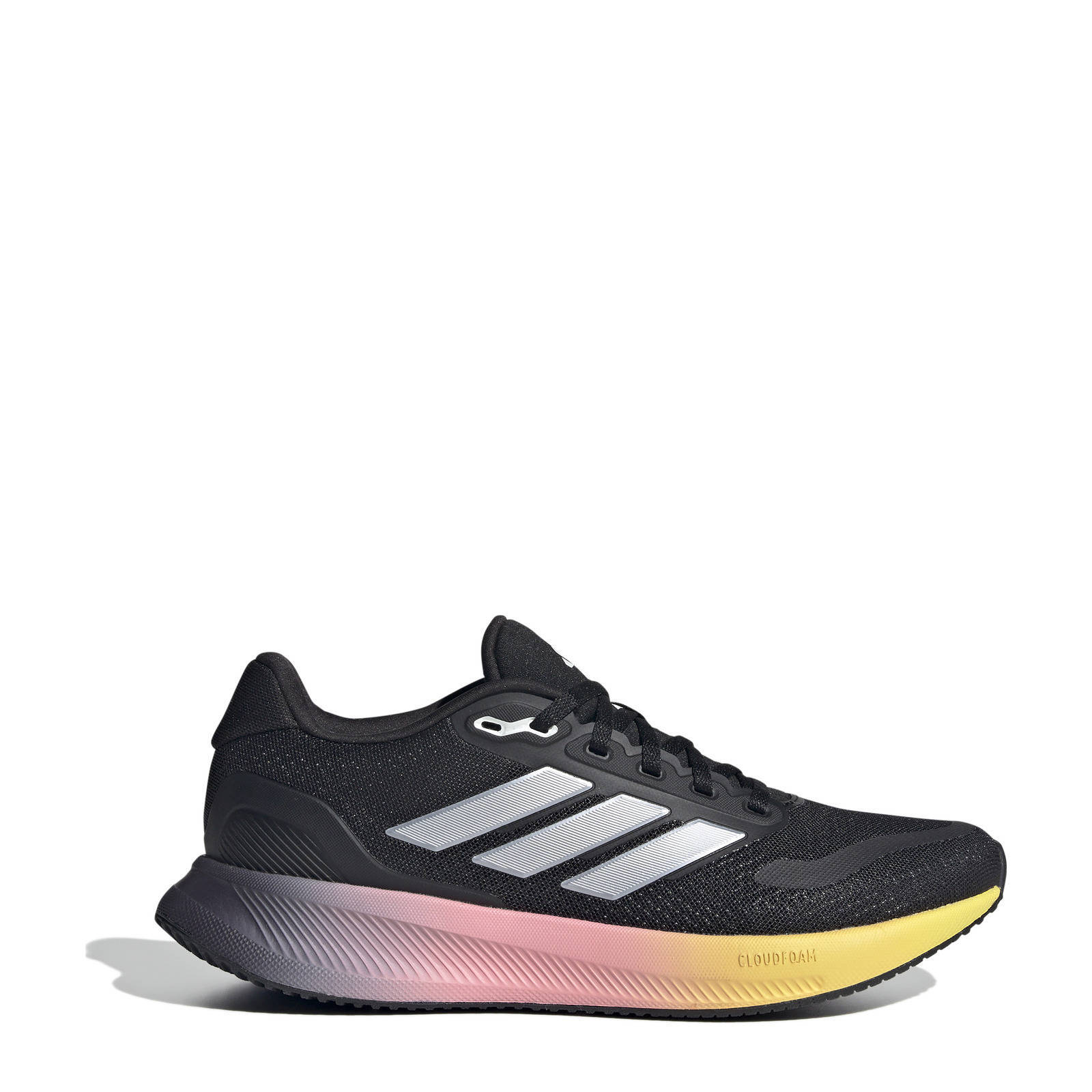 adidas Performance RunFalcon 5 hardloopschoenen zwart/roze/geel | wehkamp