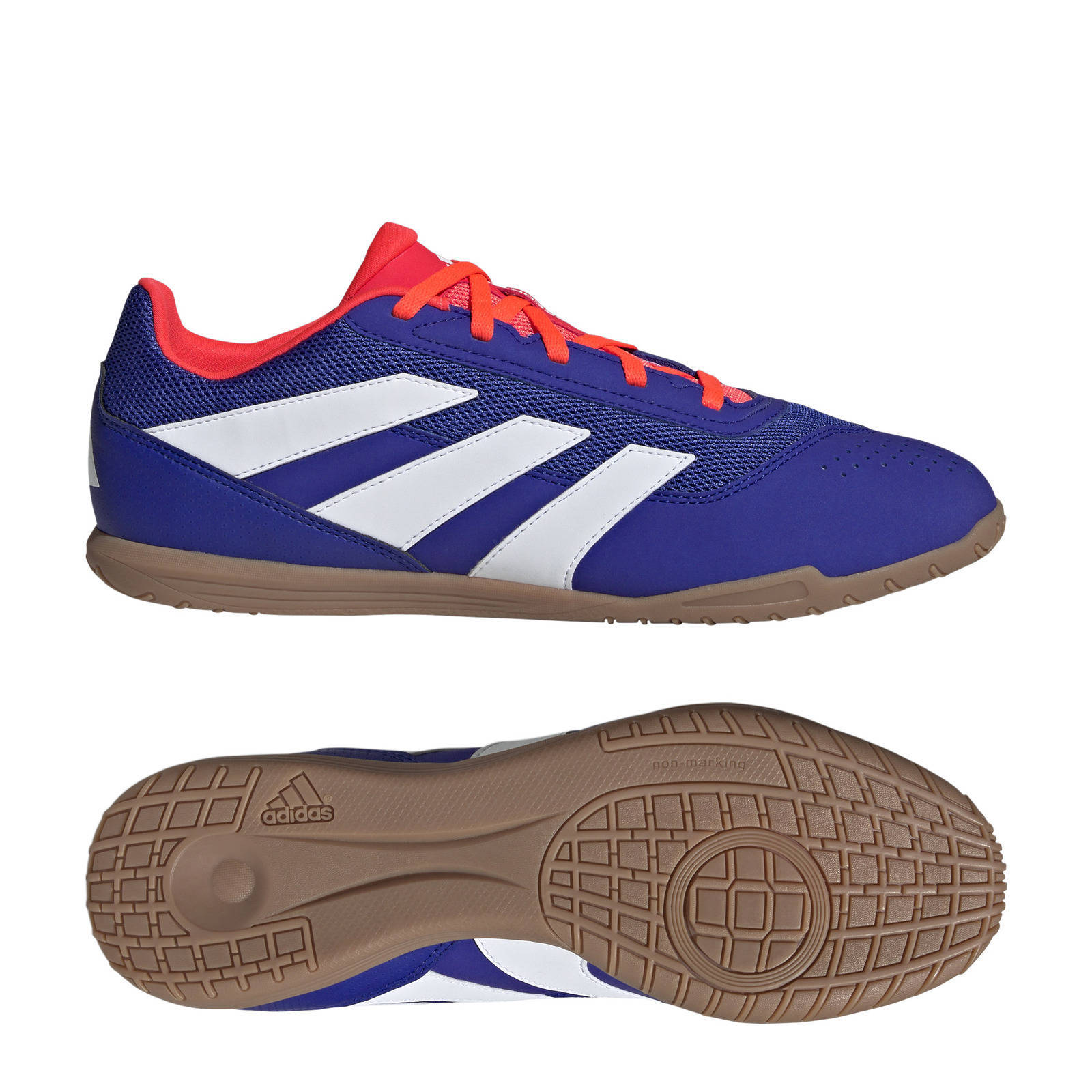 adidas Performance Predator Club senior zaalvoetbalschoenen  kobaltblauw/wit/oranje | wehkamp