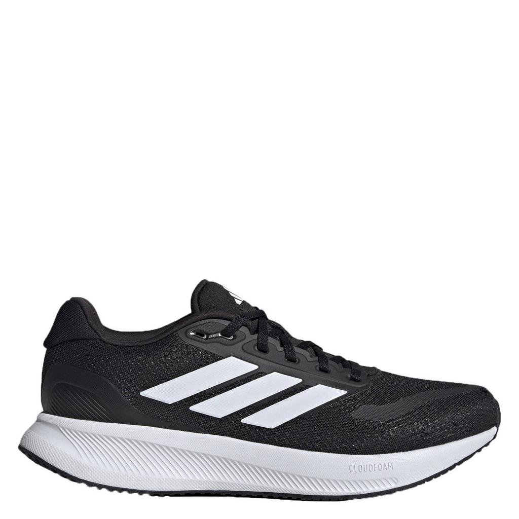 Zwart en witte heren adidas Performance Runfalcon 5 hardloopschoenen van mesh-pu/voering: mesh/voetbed: eva met veters