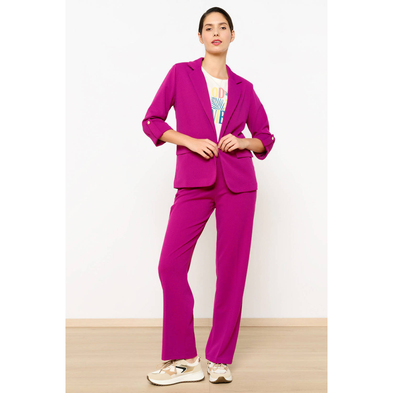 LOLALIZA rechtvallende blazer violet