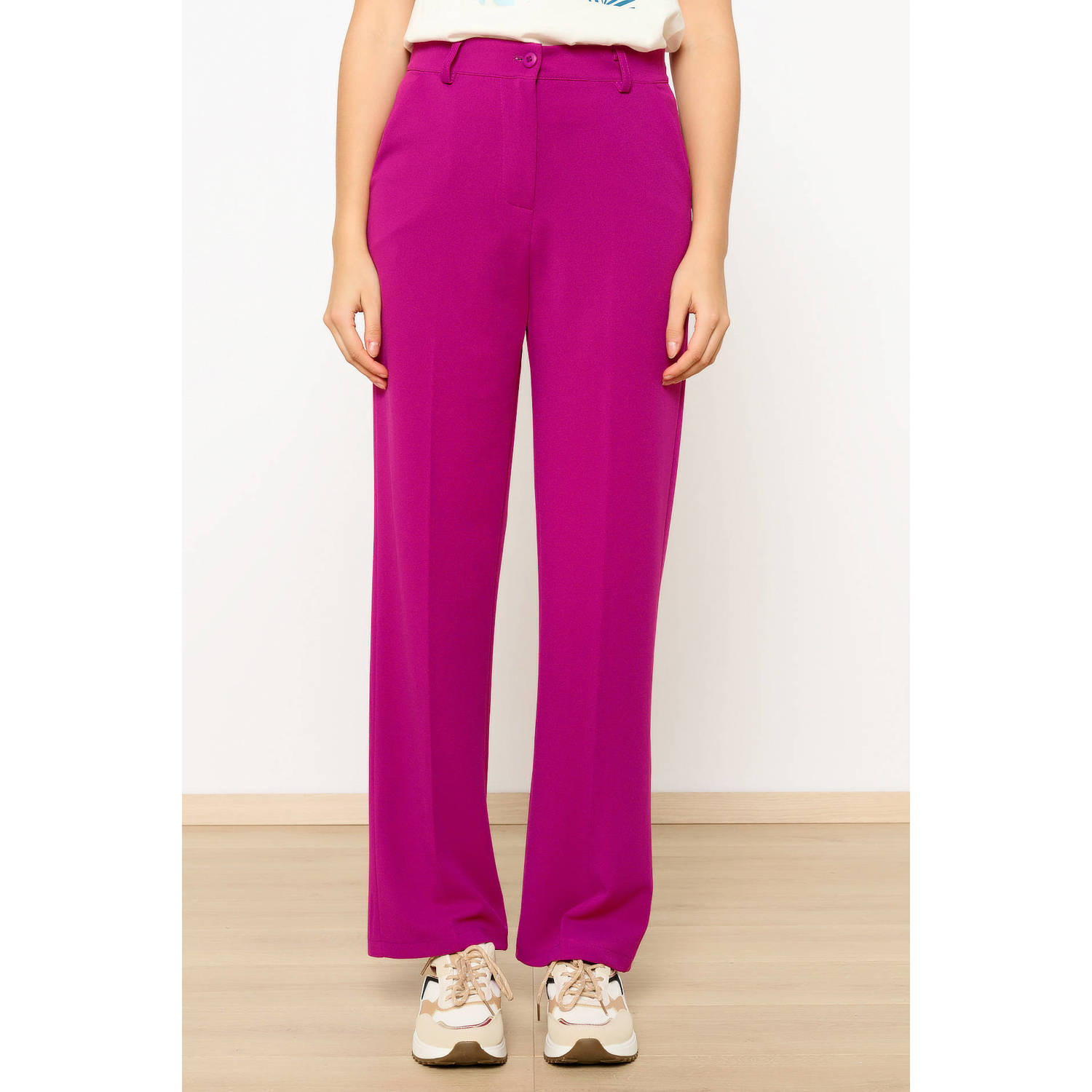 LOLALIZA straight fit pantalon magenta