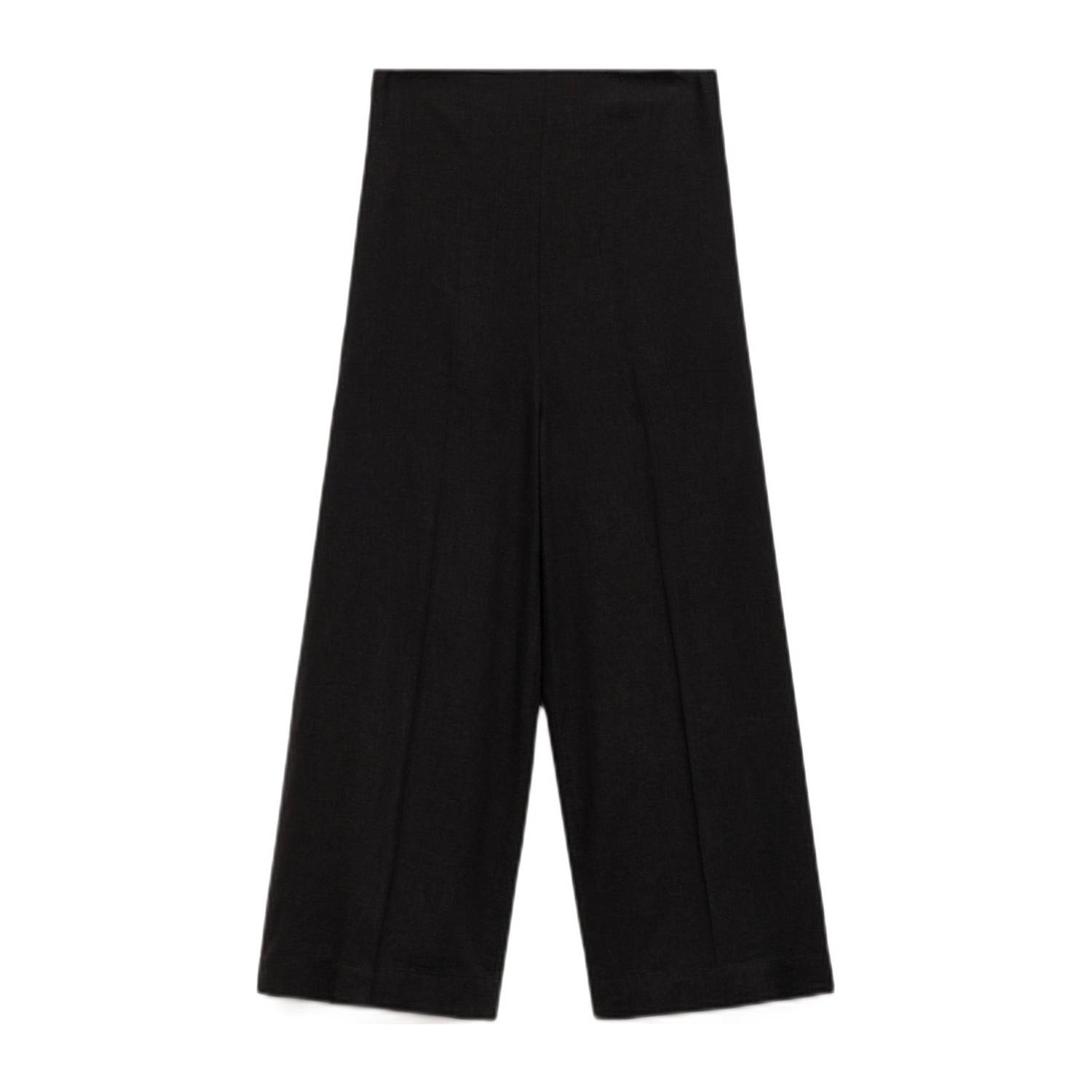 Mango high waist wide leg broek zwart