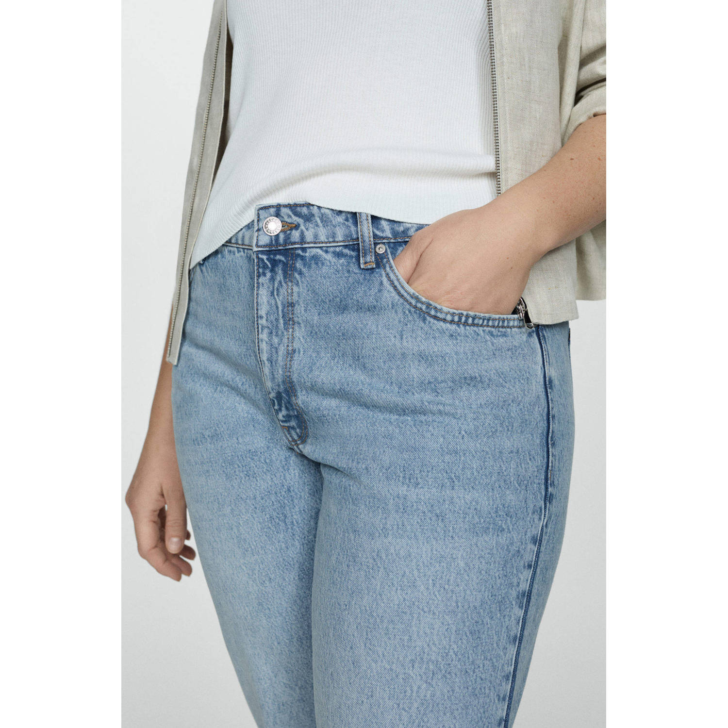 Mango mom jeans light blue denim