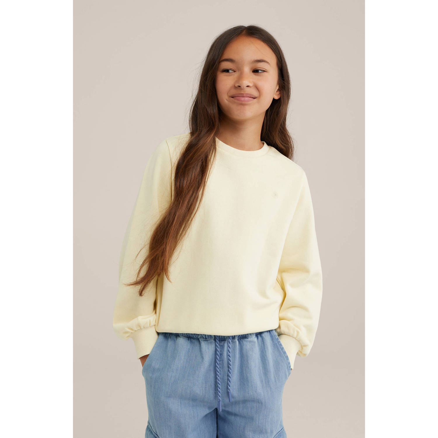 WE Fashion sweater lichtgeel