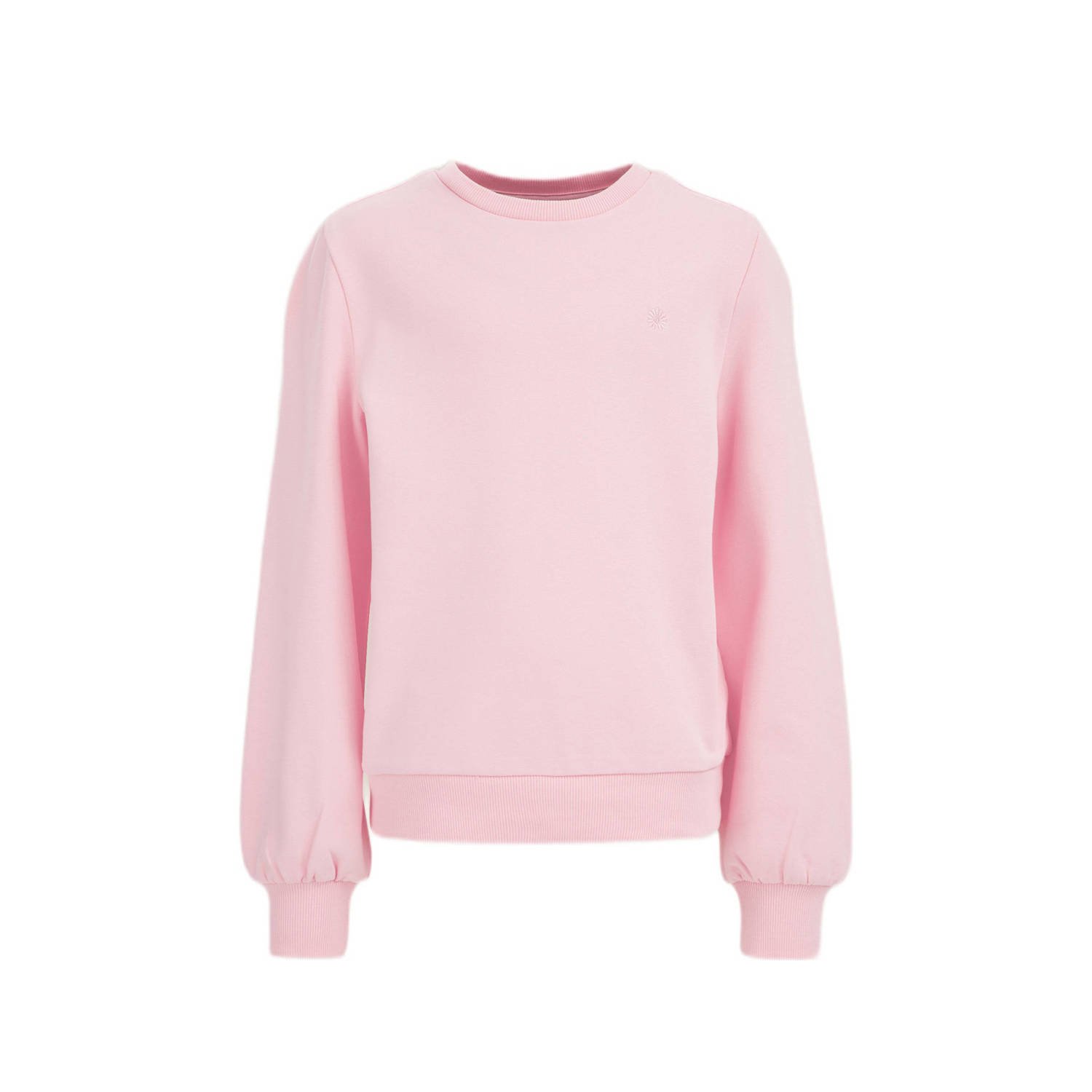 WE Fashion sweater lichtroze Effen 134 140 | Sweater van
