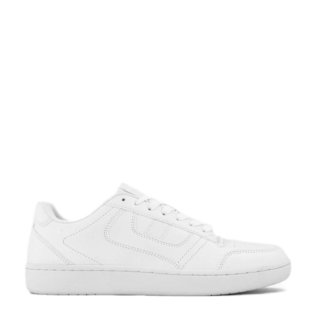 Witte heren Memphis One sneakers van imitatieleer met veters