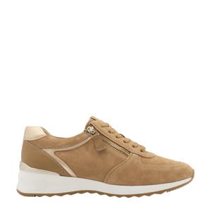 comfort leren sneakers beige
