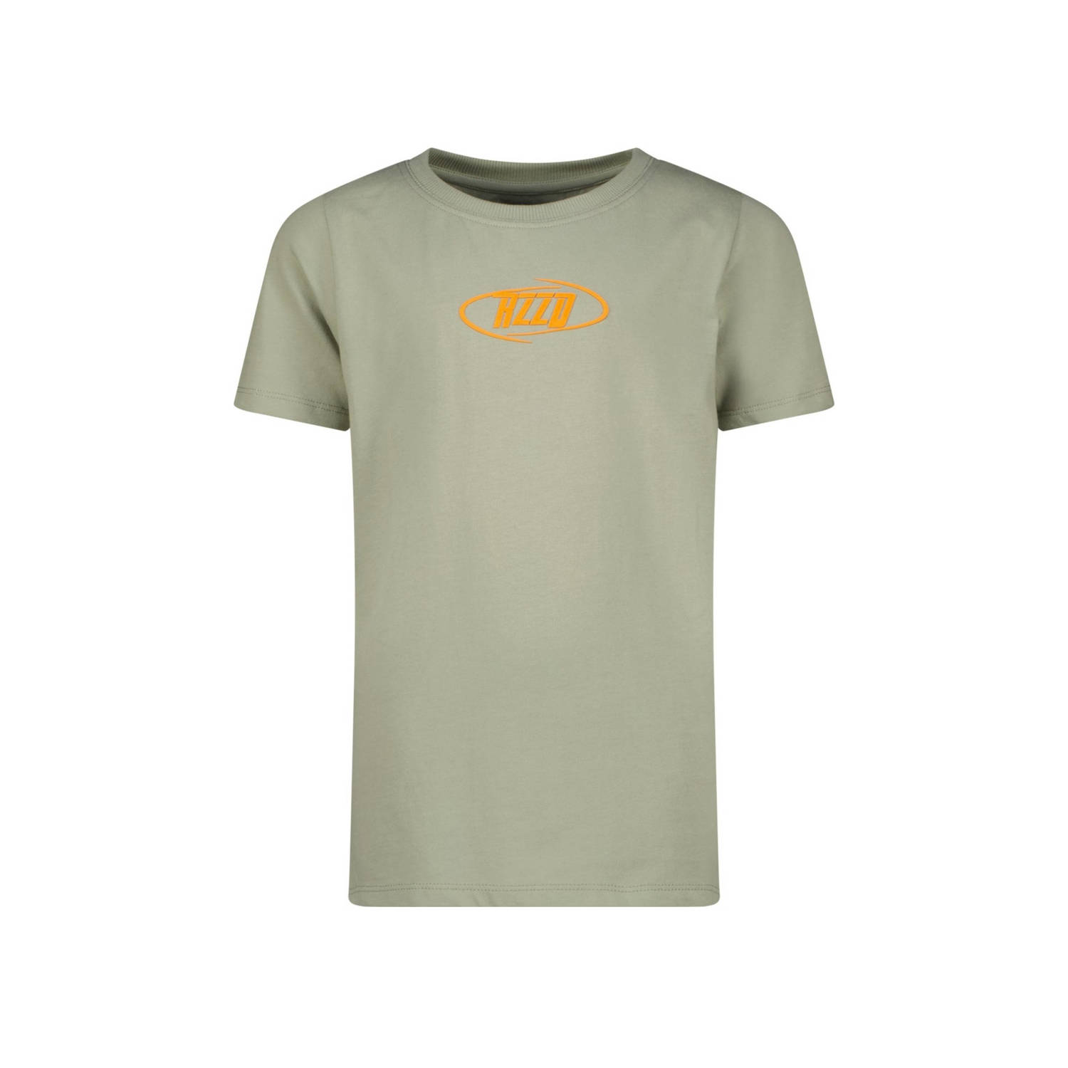 Raizzed T-shirt Abuja met printopdruk zachtgroen Jongens Katoen Ronde hals 104