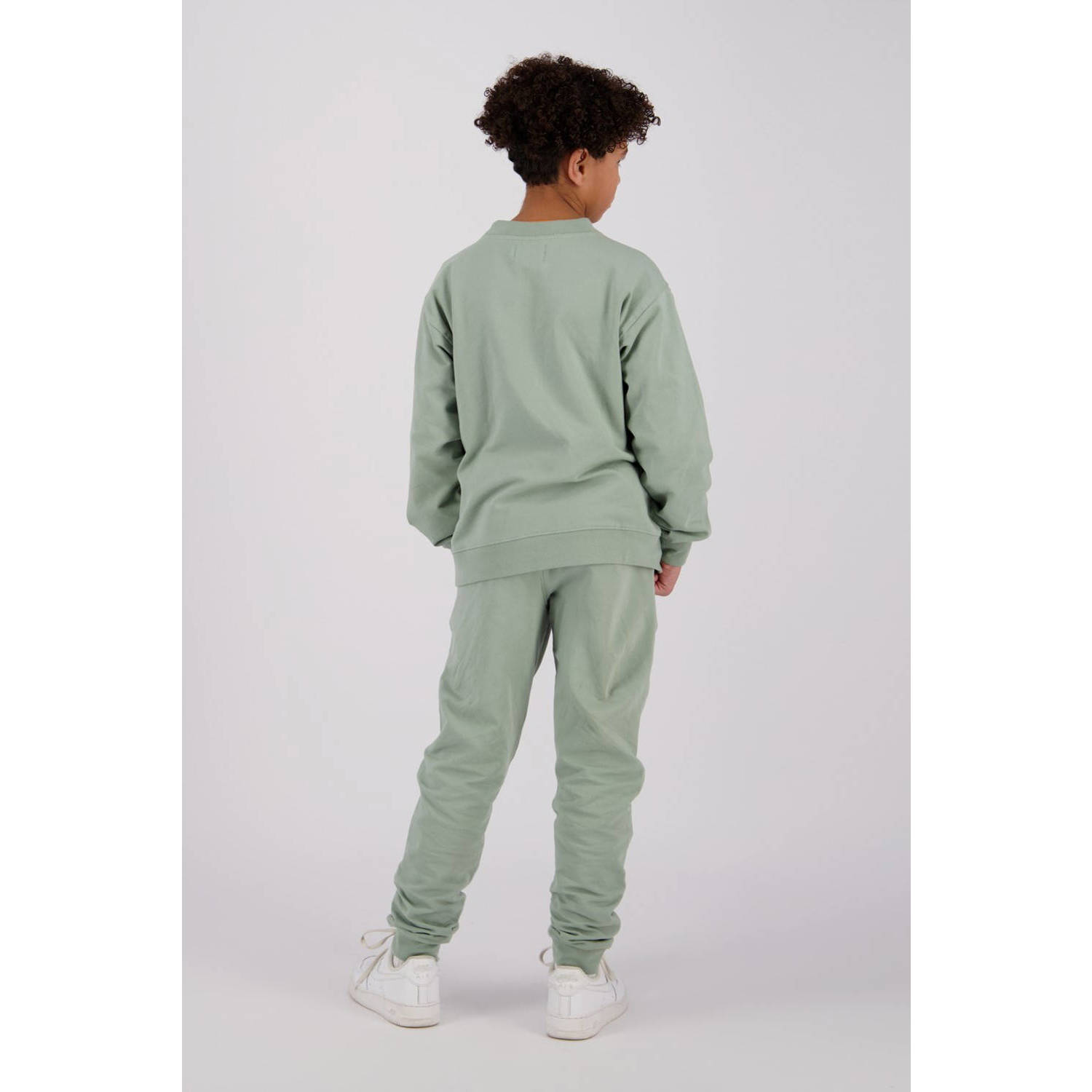 Raizzed sweater Oxnard met printopdruk zachtgroen