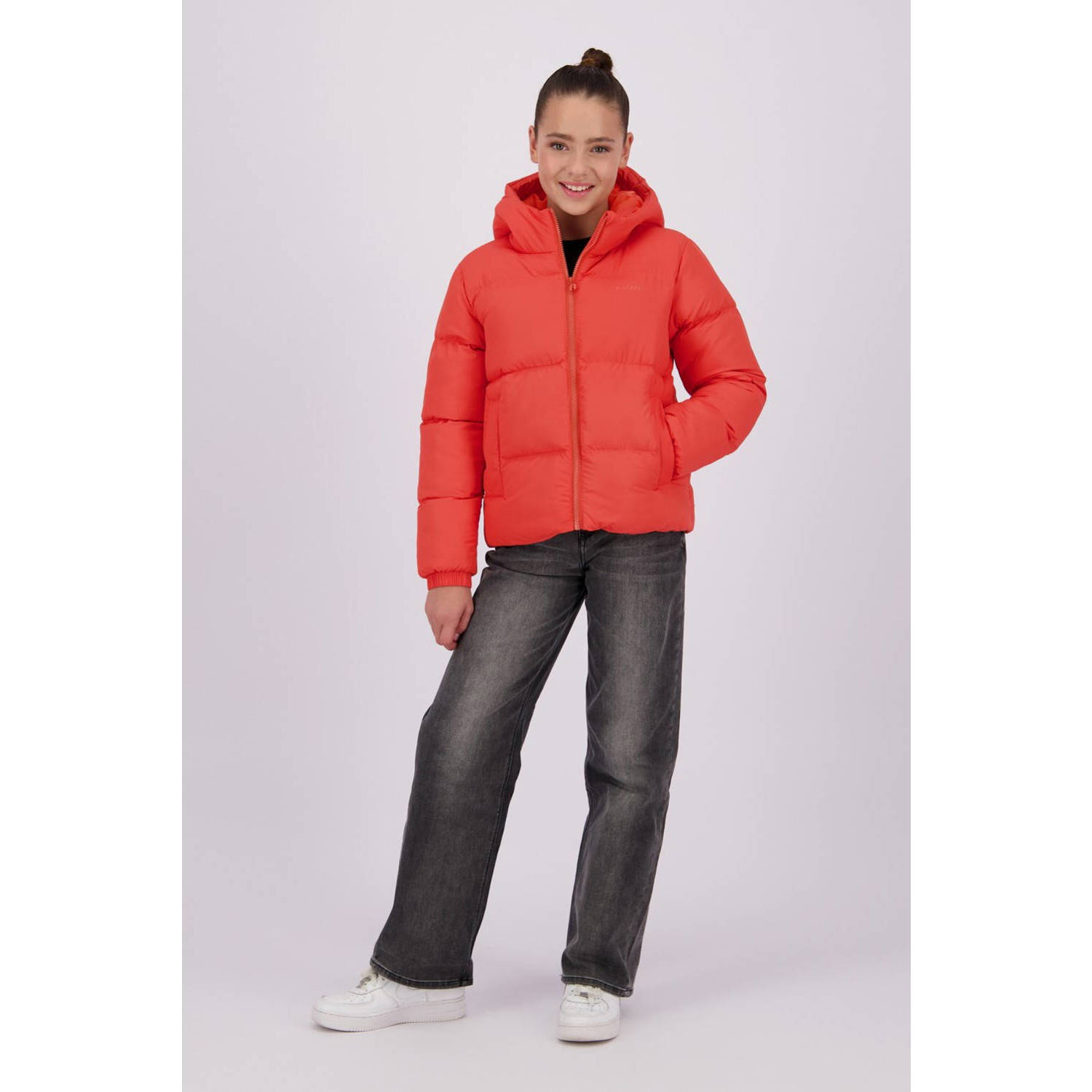 Raizzed gewatteerde winterjas Lize oranje Meisjes Polyester Capuchon Effen 116
