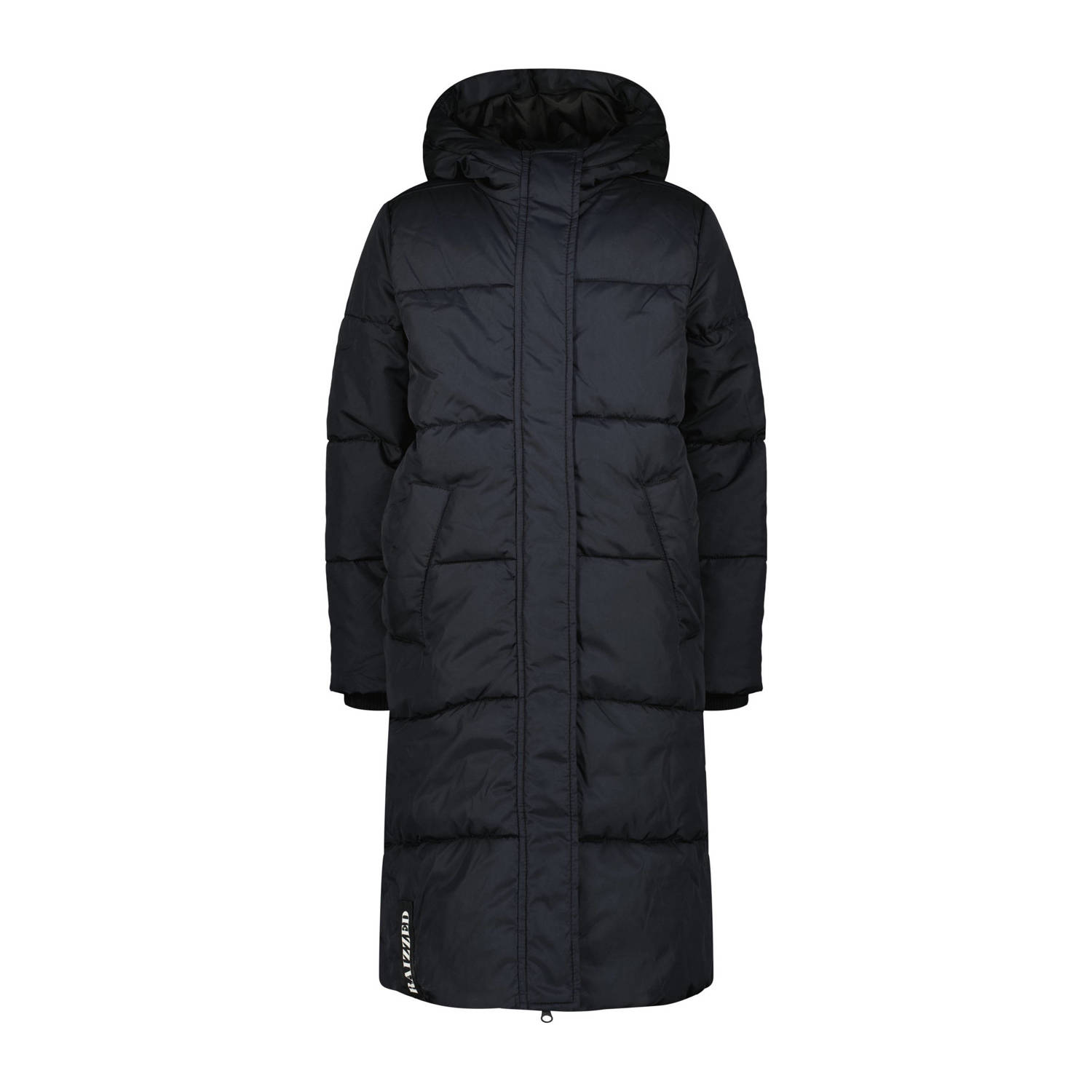 Raizzed gewatteerde winterjas Tina zwart Meisjes Polyester Capuchon Effen 140
