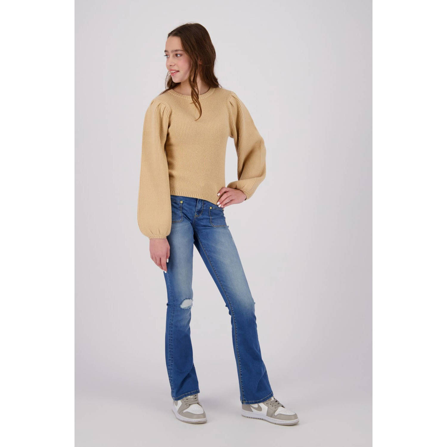 Raizzed flared jeans Melbourne Crafted mid blue stone Blauw Meisjes Stretchdenim 104
