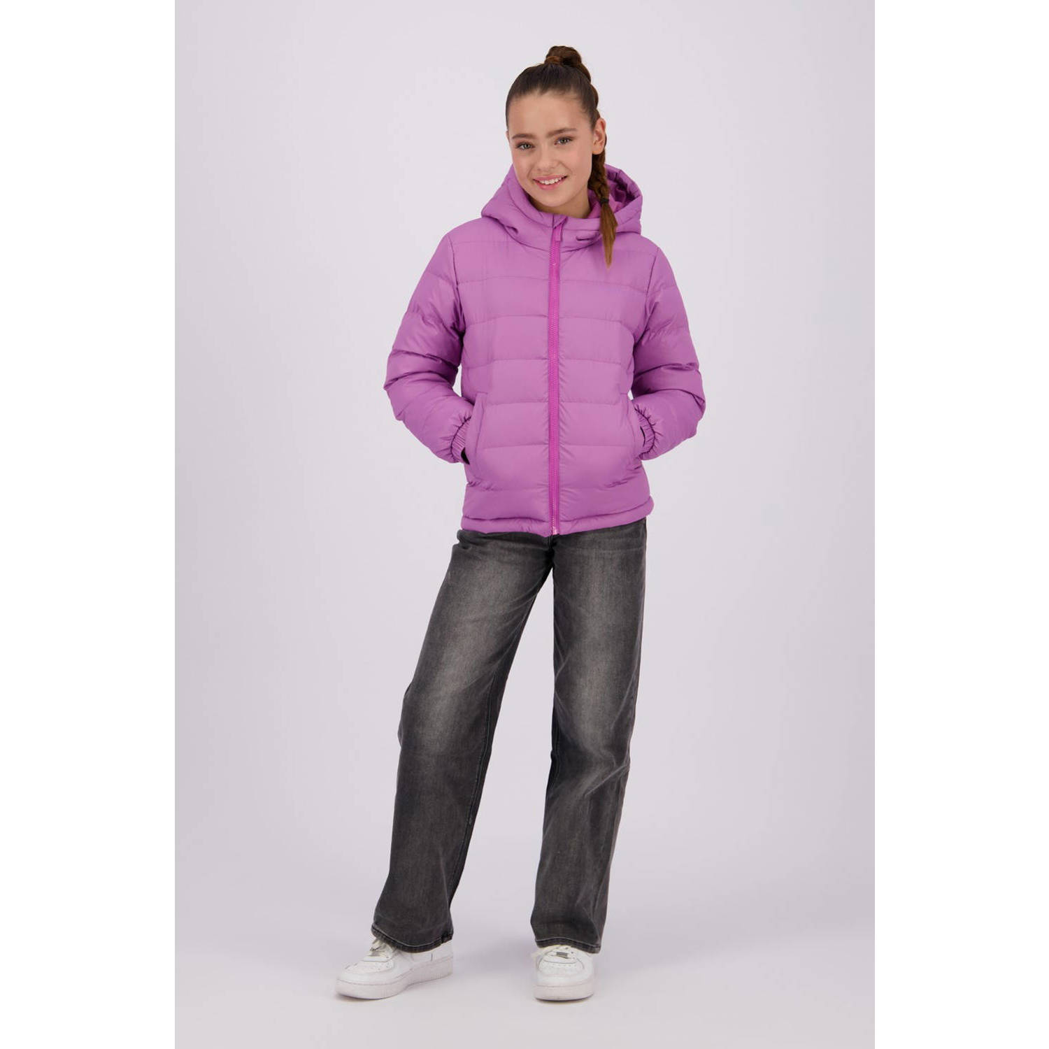Raizzed gewatteerde winterjas Tandy lilaroze Paars Meisjes Polyester Capuchon 152