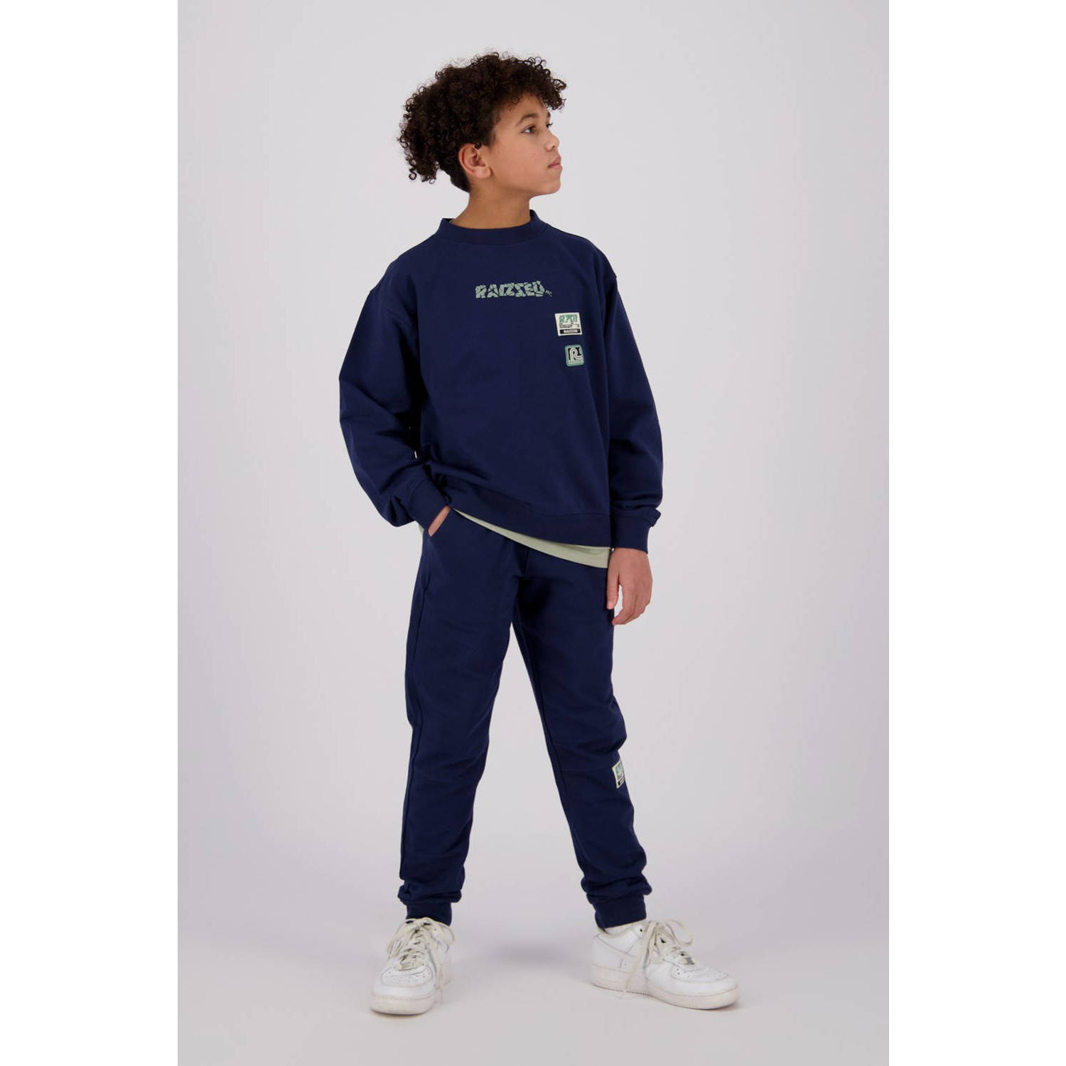 Raizzed tapered fit joggingbroek Tezu met logo donkerblauw