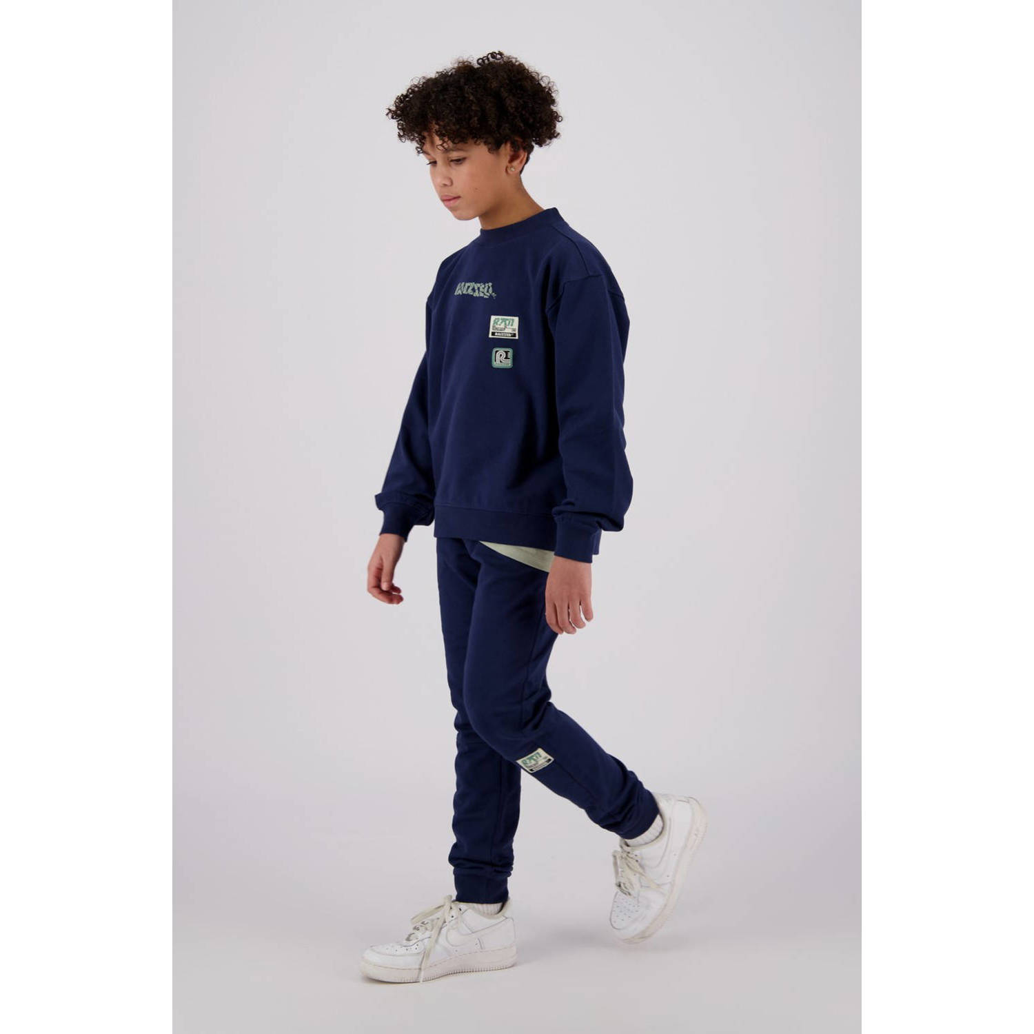 Raizzed tapered fit joggingbroek Tezu met logo donkerblauw