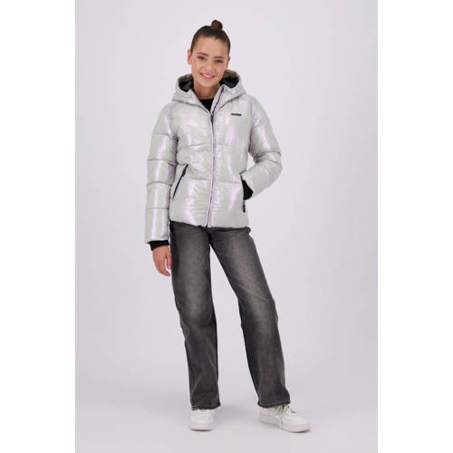Raizzed gewatteerde winterjas Marly zilver metallic afbeelding