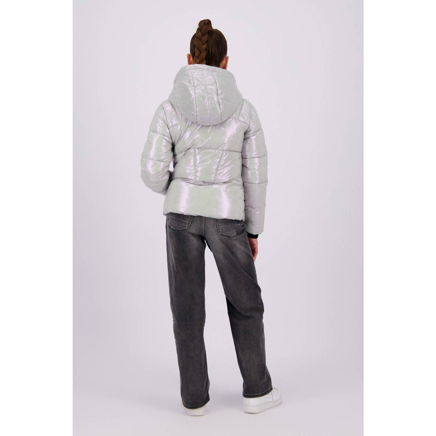 Raizzed gewatteerde winterjas Marly zilver metallic