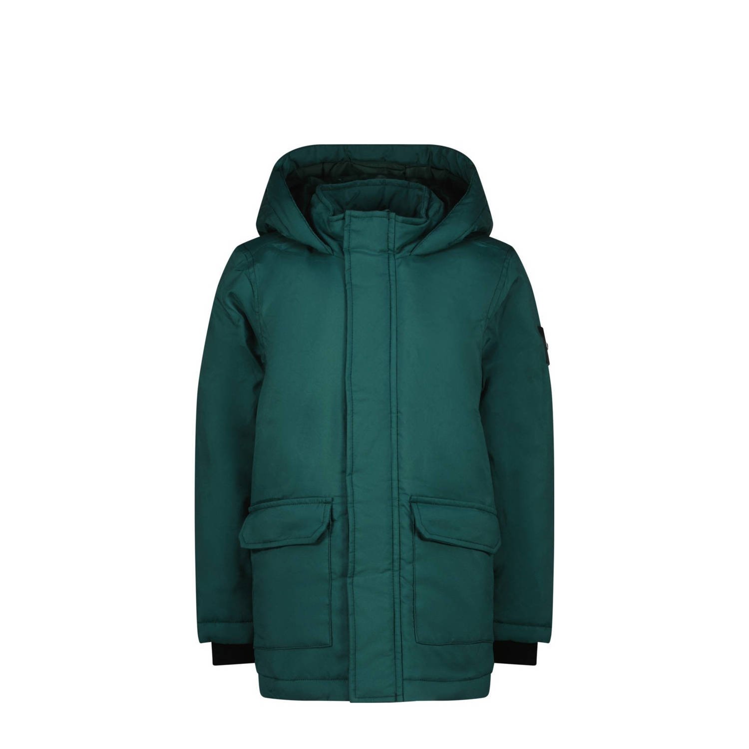 Raizzed gewatteerde winterjas Tafo donkergroen Jongens Polyester Capuchon 104