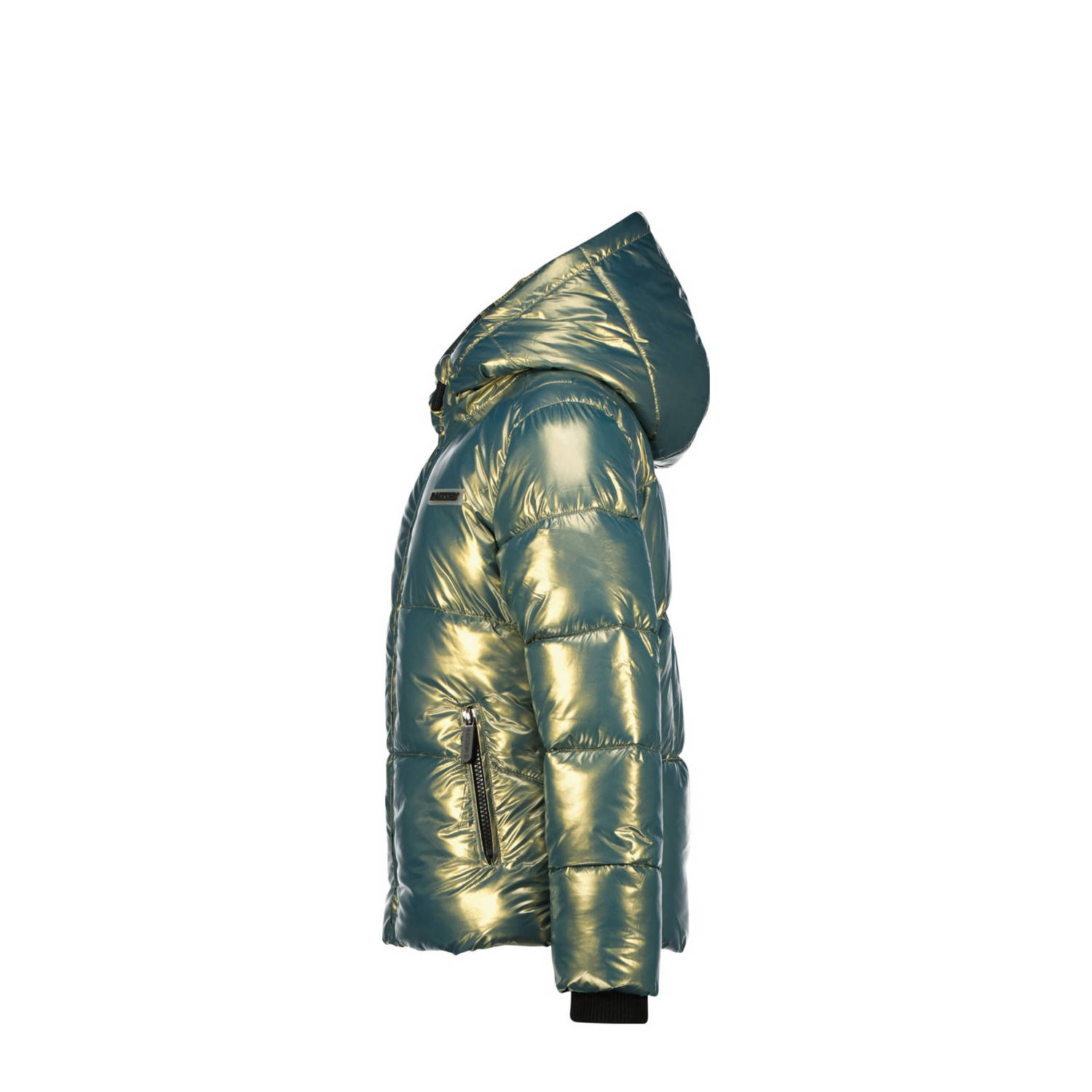 Raizzed gewatteerde winterjas Marly groen metallic