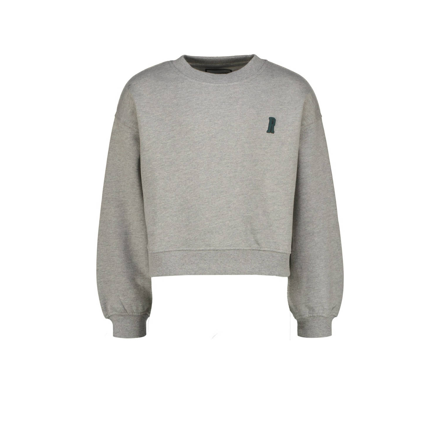 Raizzed sweater Ruba met backprint grijs melange
