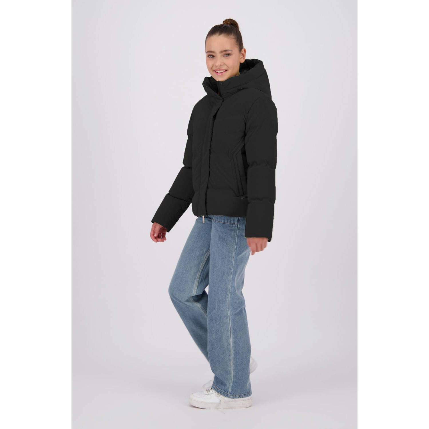 Raizzed gewatteerde winterjas Lucy zwart