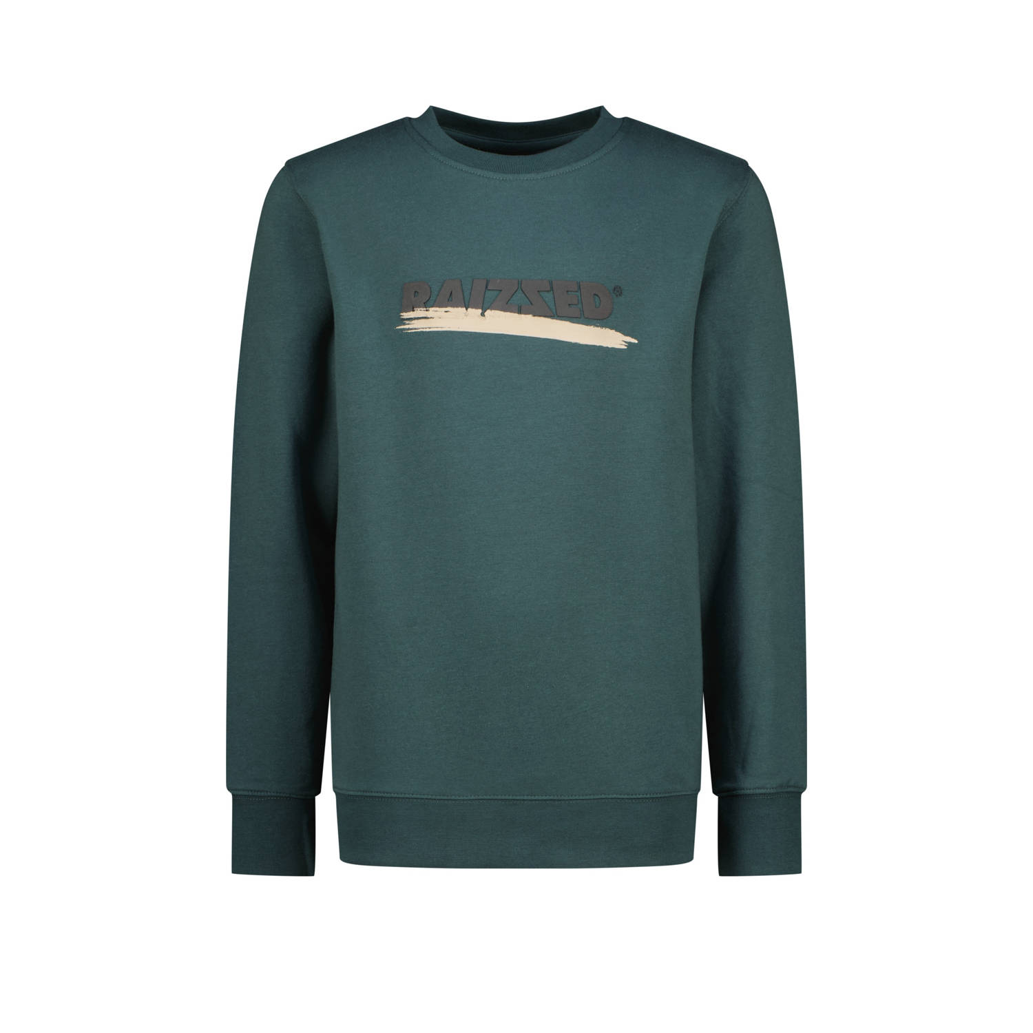 Raizzed sweater Novo met logo donkergroen