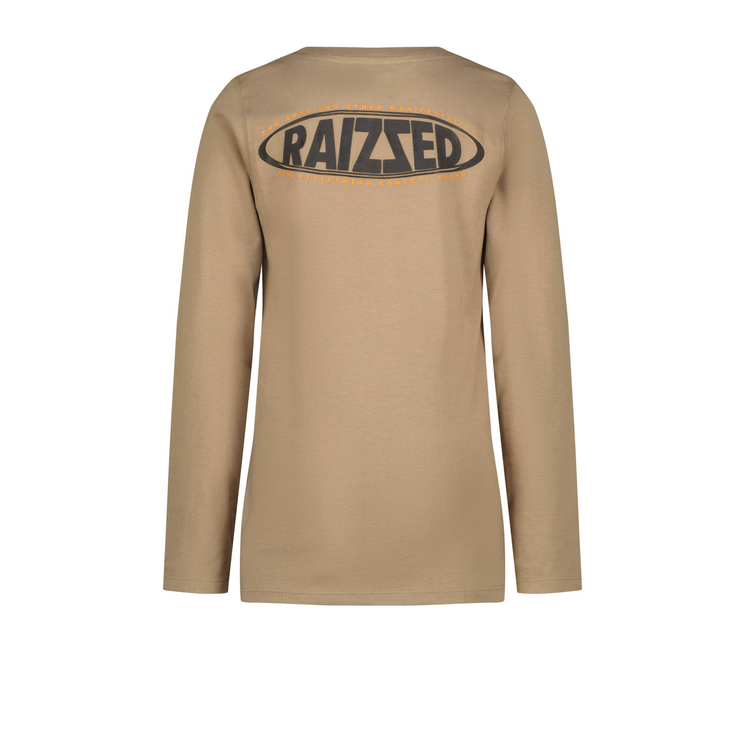 Raizzed longsleeve Join met backprint lichtbruin
