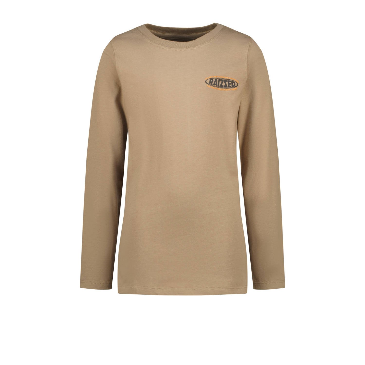 Raizzed longsleeve Join met backprint lichtbruin