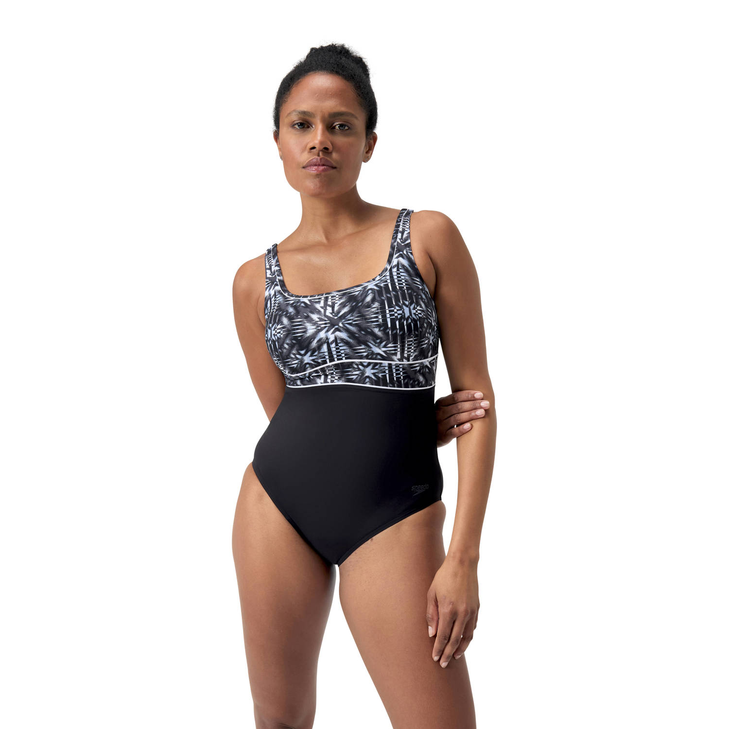 Speedo Shape Comprex corrigerend badpak Eclipse zwart wit