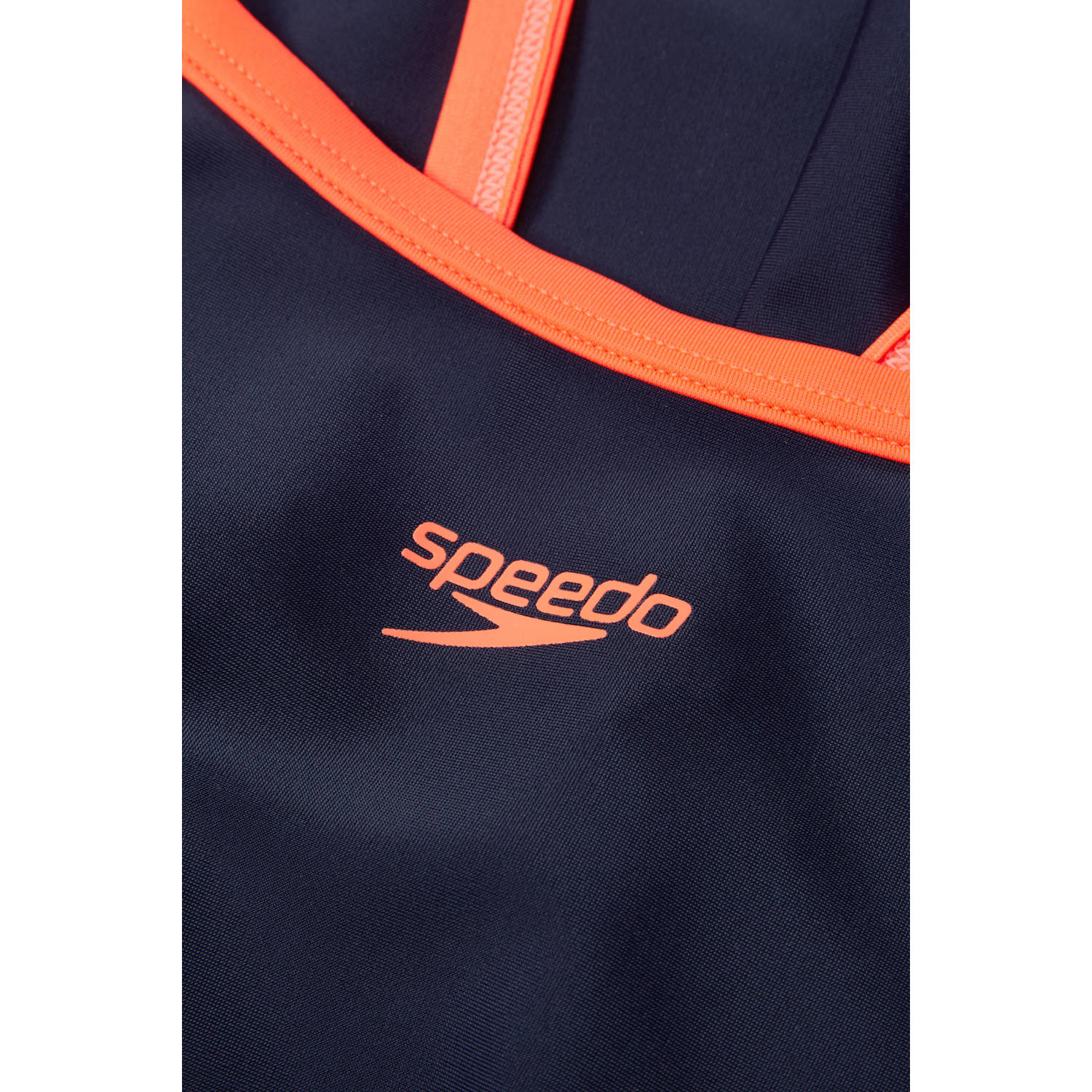 Speedo EnduraFlex sportbadpak Muscleback donkerblauw oranje
