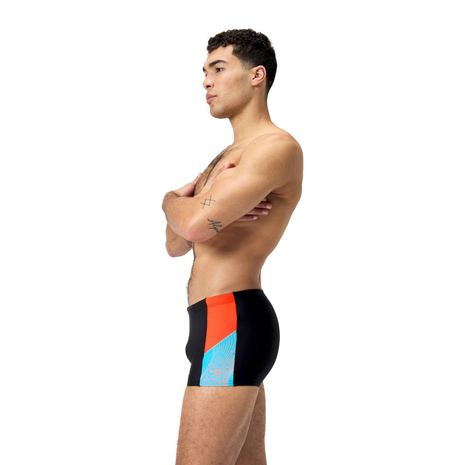Speedo EnduraFlex zwemboxer Dive zwart rood blauw