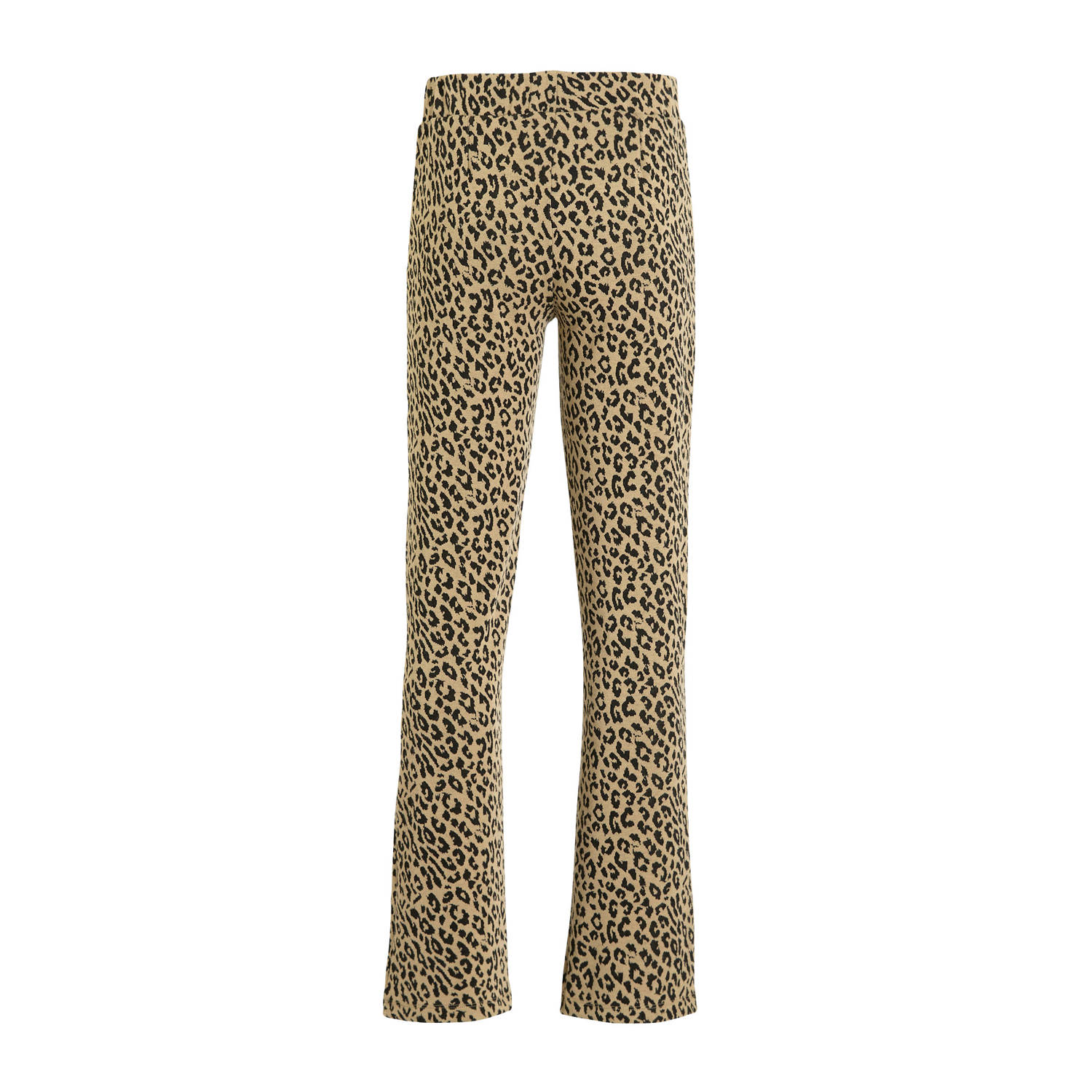 Coolcat Flare Broek Bailey met Luipaard Jacquard Patroon