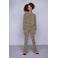 Coolcat flared broek Bailey met Luipaard Jacquard Patroon