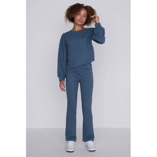 Coolcat Flare Broek Bailey met Geometrisch Jacquard Patroon afbeelding