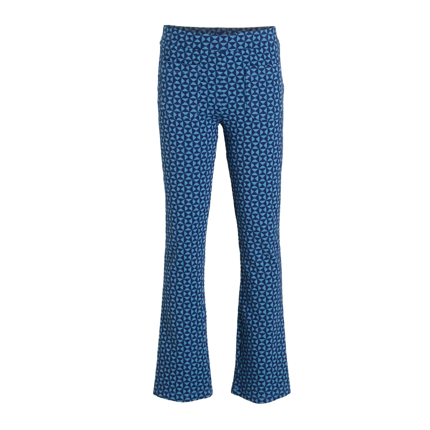 Coolcat Flare Broek Bailey met Geometrisch Jacquard Patroon